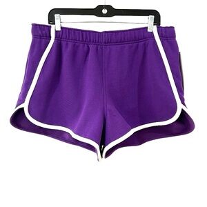 Lululemon women’s Scuba MR Oversized Short XL College Purple ivory fleece 3” NWT